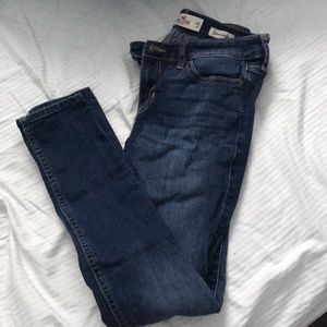 Low Rise Super Skinny Dark Blue Jeans